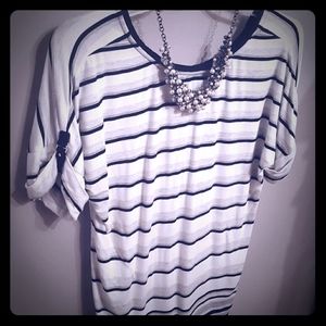 WHBM embellished sleeve top XS